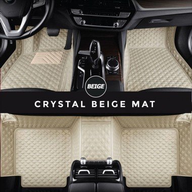 Buy Beige Crystal Elite Luxury Hybrid Car Floor Mats