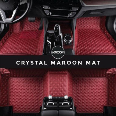 Buy Maroon Crystal Elite Luxury Hybrid Car Floor Mats