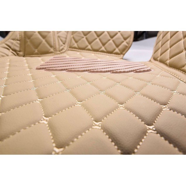Buy Beige Luxury Leather Diamond Car Floor Mats