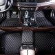 Buy Black and Black Stitching Luxury Leather Diamond Car Floor Mats Buy Black and Black Stitching Luxury Leather Diamond Car Floor Mats