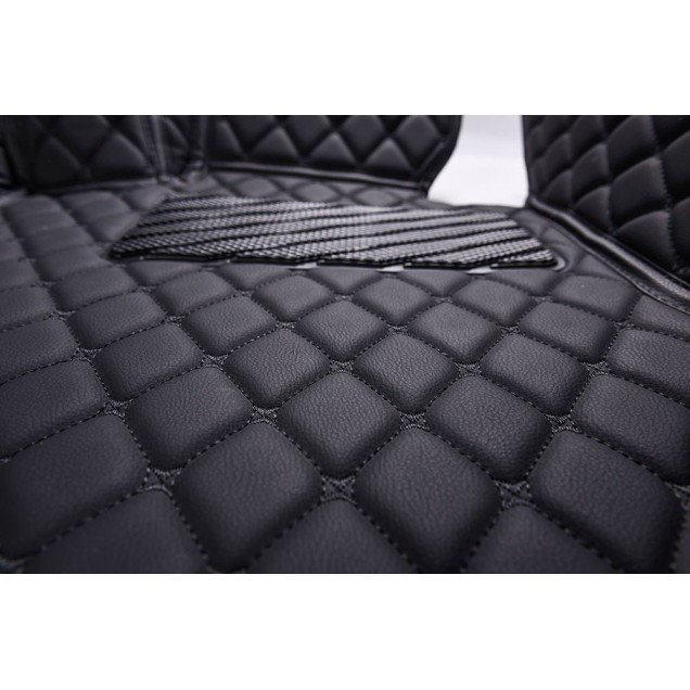 Buy Black and Black Stitching Luxury Leather Diamond Car Floor Mats Buy Black and Black Stitching Luxury Leather Diamond Car Floor Mats