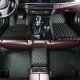 Buy Black and Green Stitching Luxury Leather Diamond Car Floor Mats Buy Black and Green Stitching Luxury Leather Diamond Car Floor Mats