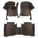 Buy Black and Orange Stitching Luxury Leather Diamond Car Floor Mats Buy Black and Orange Stitching Luxury Leather Diamond Car Floor Mats