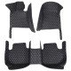 Buy Black and White Stitching Luxury Leather Diamond Car Floor Mats Buy Black and White Stitching Luxury Leather Diamond Car Floor Mats
