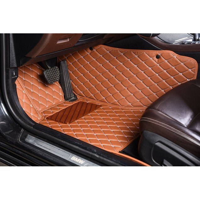 Buy Brown Luxury Leather Diamond Car Floor Mats Buy Brown Luxury Leather Diamond Car Floor Mats