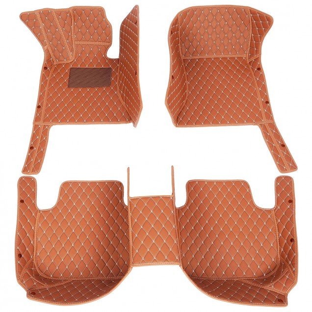 Buy Brown Luxury Leather Diamond Car Floor Mats Buy Brown Luxury Leather Diamond Car Floor Mats