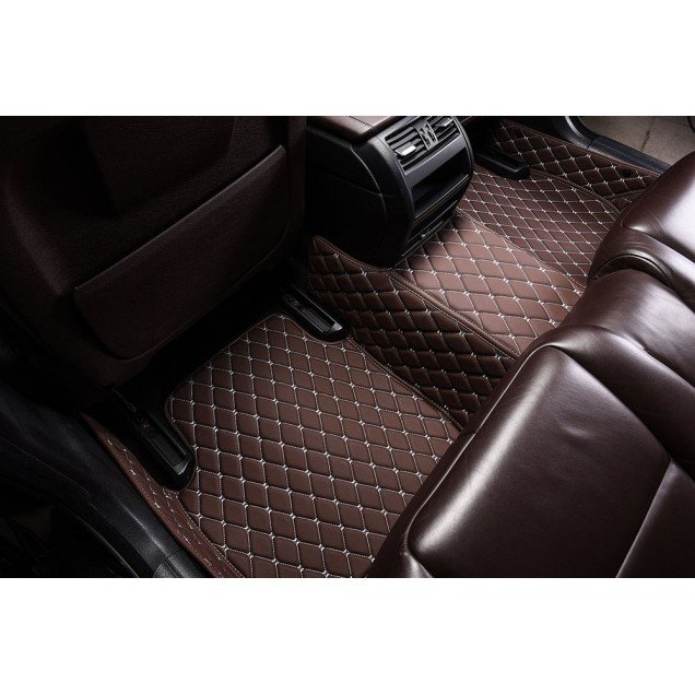 Buy Dark Brown Luxury Leather Diamond Car Floor Mats Buy Dark Brown Luxury Leather Diamond Car Floor Mats