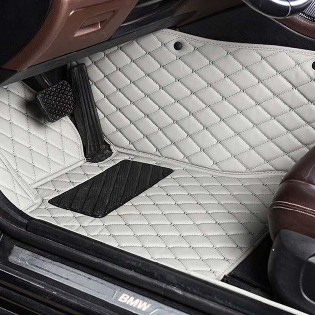 Buy Grey Luxury Leather Diamond Car Floor Mats Buy Grey Luxury Leather Diamond Car Floor Mats