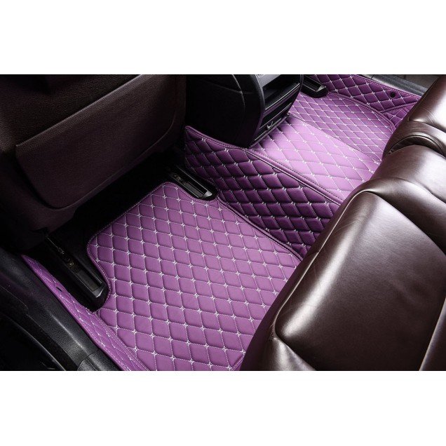 Buy Purple Luxury Leather Diamond Car Floor Mats