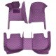 Buy Purple Luxury Leather Diamond Car Floor Mats