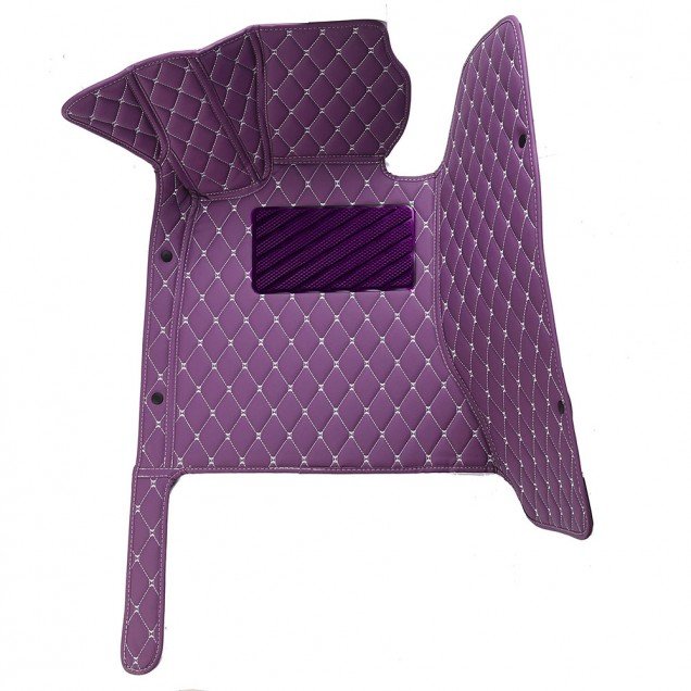 Buy Purple Luxury Leather Diamond Car Floor Mats