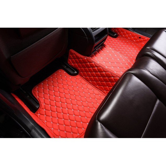 Buy Red Luxury Leather Diamond Car Floor Mats Buy Red Luxury Leather Diamond Car Floor Mats