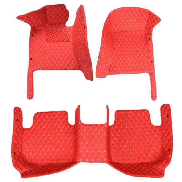 Buy Red Luxury Leather Diamond Car Floor Mats Buy Red Luxury Leather Diamond Car Floor Mats