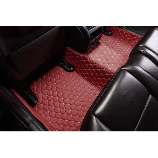 Buy Wine Red Luxury Leather Diamond Car Floor Mats Buy Wine Red Luxury Leather Diamond Car Floor Mats