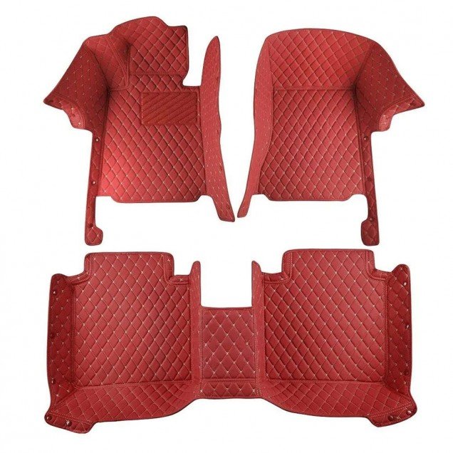 Buy Wine Red Luxury Leather Diamond Car Floor Mats Buy Wine Red Luxury Leather Diamond Car Floor Mats