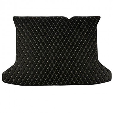 Buy Black and Beige Stitching Luxury Leather Diamond Trunk Base Mats