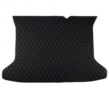 Buy Black and Blue Stitching Luxury Leather Diamond Trunk Base Mats