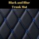 Buy Black and Blue Stitching Luxury Leather Diamond Trunk Base Mats Buy Black and Blue Stitching Luxury Leather Diamond Trunk Base Mats