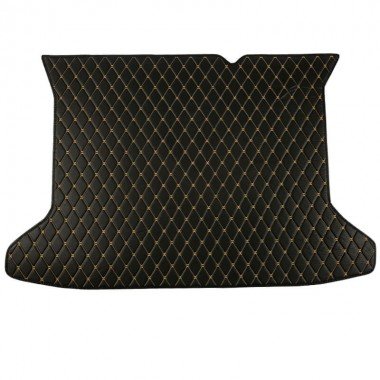 Buy Black and Yellow Stitching Luxury Leather Diamond Trunk Base Mats