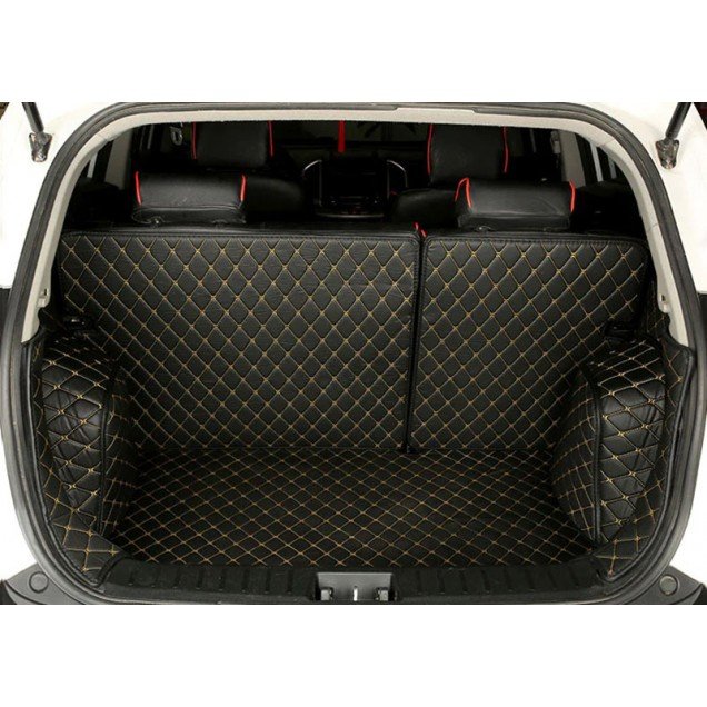 Buy Black and Yellow Stitching Full Cover Luxury Leather Diamond Trunk Car Floor Mats Buy Black and Yellow Stitching Full Cover Luxury Leather Diamond Trunk Car Floor Mats