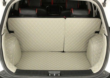 Buy Grey Full Cover Luxury Leather Diamond Trunk Car Floor Mats