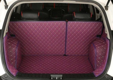 Buy Purple Full Cover Luxury Leather Diamond Trunk Car Mats