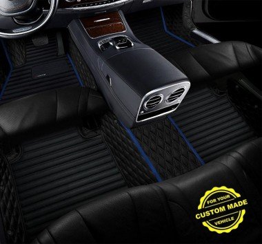 Buy Dark Blue Hybrid Line Series Premium Car Floor Mats