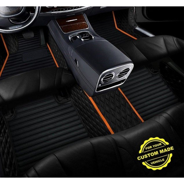 Buy Orange Hybrid Line Series Premium Car Floor Mats Buy Orange Hybrid Line Series Premium Car Floor Mats