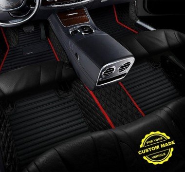 Buy Red Hybrid Line Series Premium Car Floor Mats