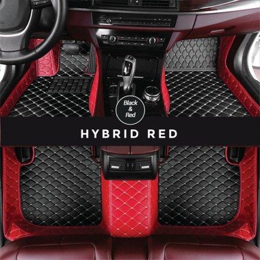 Buy Black and Red Hybrid Mode Premium Diamond Car Floor Mats