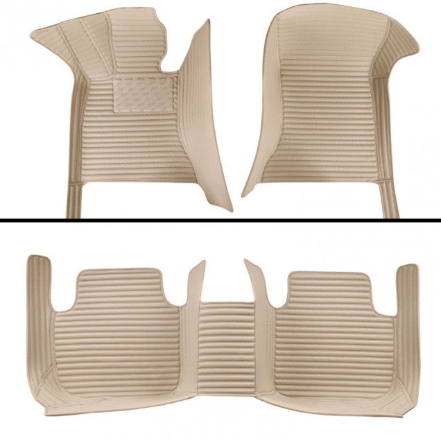 Buy Beige Luxury Leather Stripe Car Floor Mats Buy Beige Luxury Leather Stripe Car Floor Mats