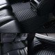 Buy Black Luxury Leather Stripe Car Floor Mats Buy Black Luxury Leather Stripe Car Floor Mats