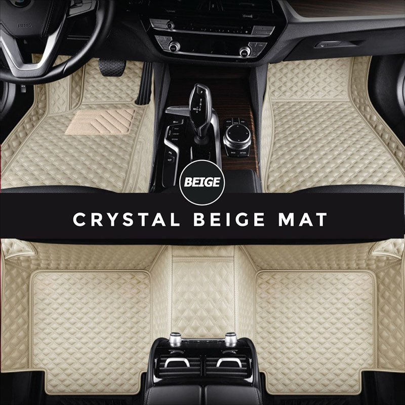 Buy Beige Crystal Elite Luxury Hybrid Car Mats
