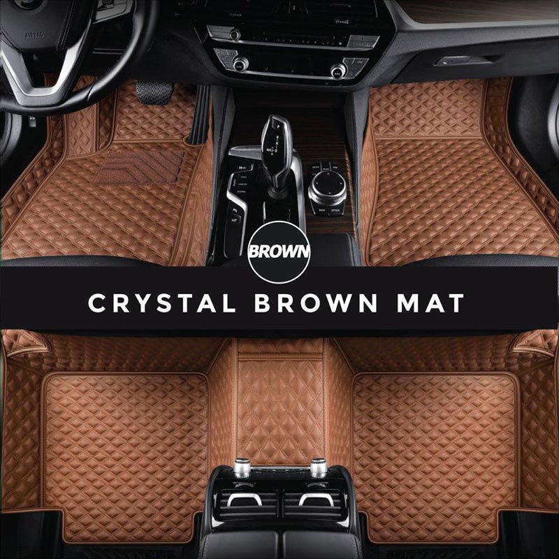 Buy Brown Crystal Elite Luxury Hybrid Car Mats