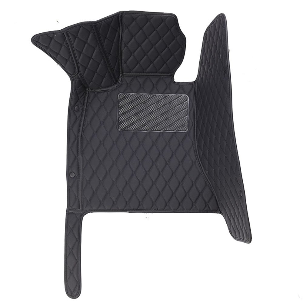 Buy Black and Black Stitching Diamond Car Mats Set