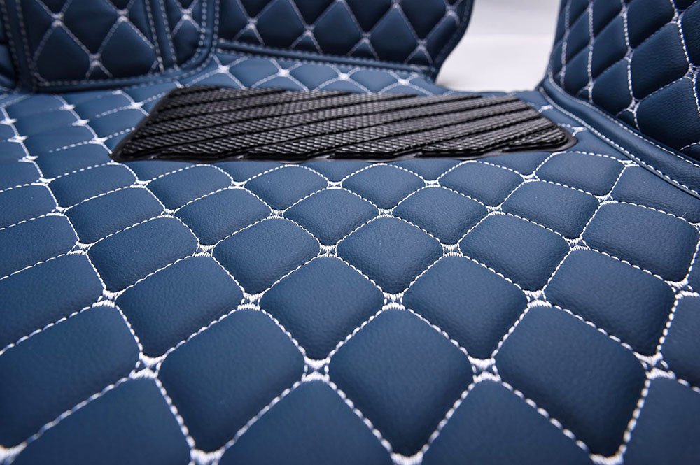 Buy Blue Luxury Leather Diamonds Car Floor Mats