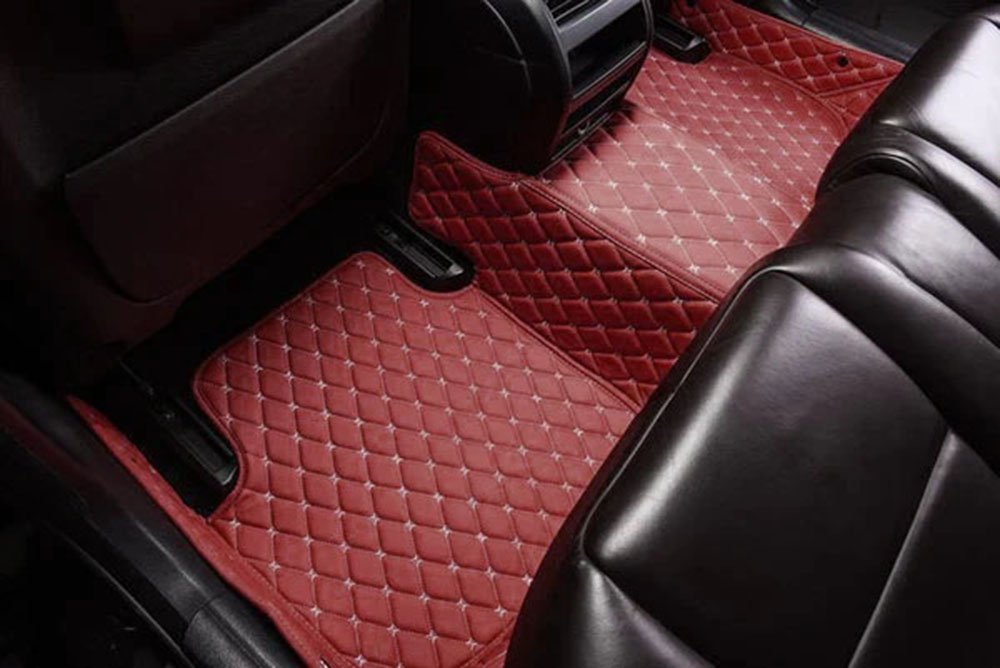 Buy Wine Red Custom Diamond Car Mats
