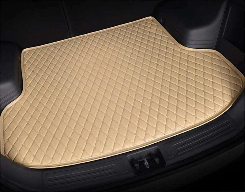 Buy Beige Luxury Leather Diamond Trunk Base Mats