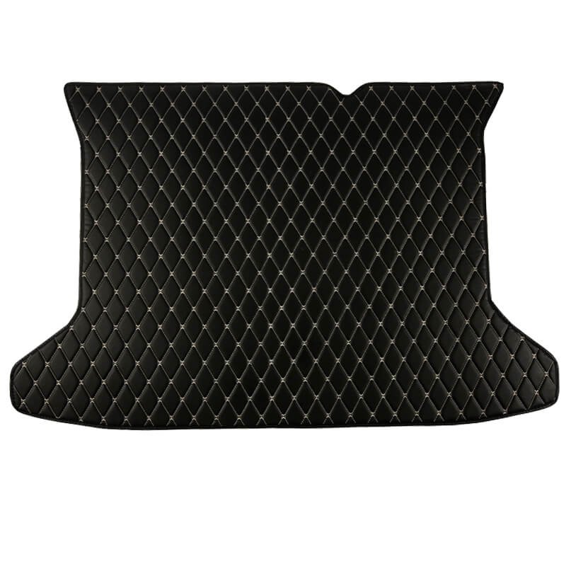 Buy Black and Beige Stitching Luxury Leather Diamond Trunk Base Mats