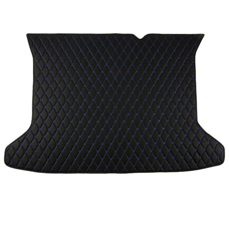 Buy Black and Blue Stitching Luxury Leather Diamond Trunk Base Mats