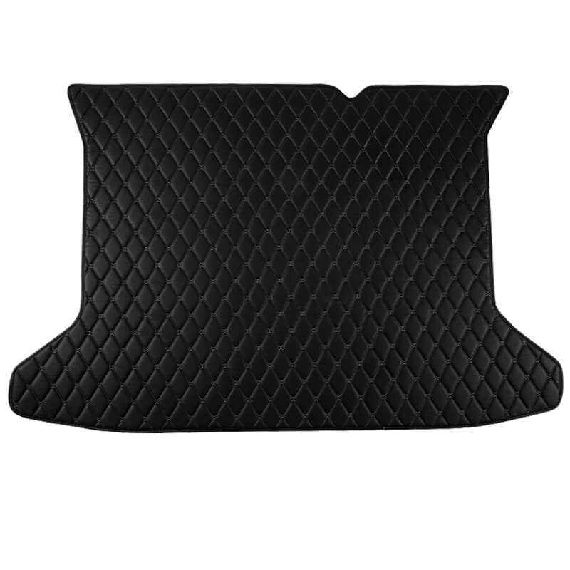 Buy Black and Black Stitching Luxury Leather Diamond Trunk Base Mats