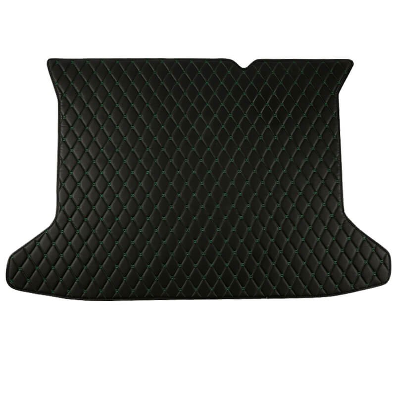 Buy Black and Green Stitching Luxury Leather Diamond Trunk Base Mats