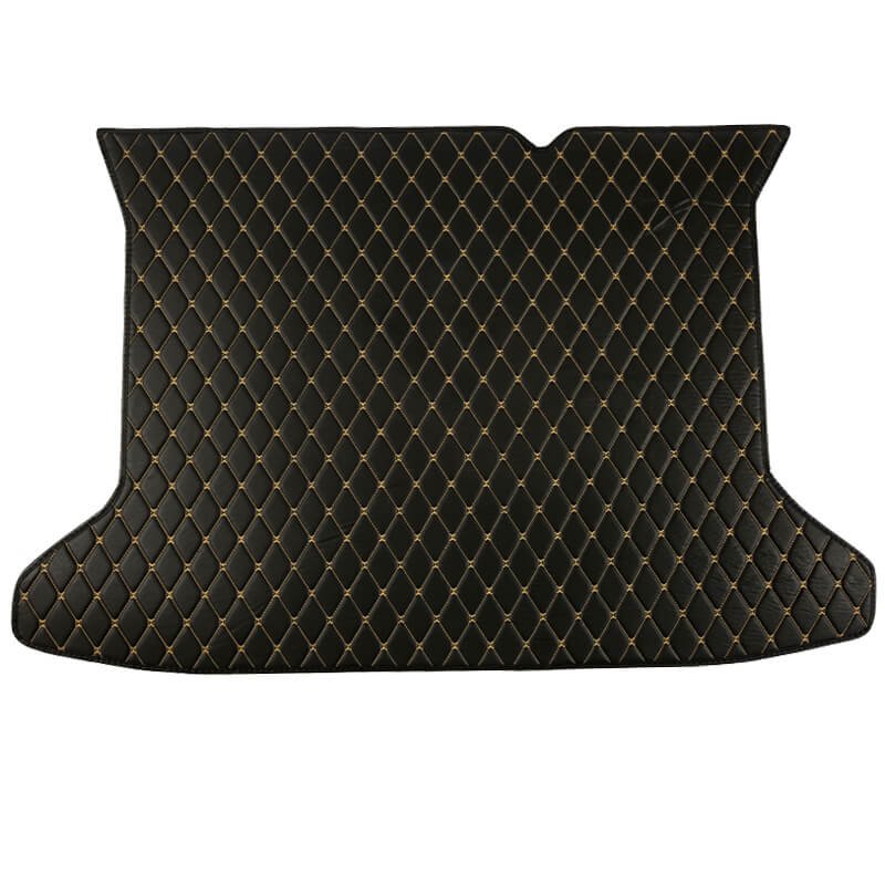Buy Black and Yellow Stitching Luxury Leather Diamond Trunk Base Mats