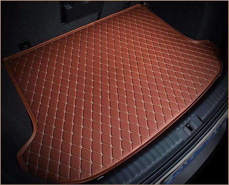 Buy Brown Luxury Leather Diamond Trunk Base Mats