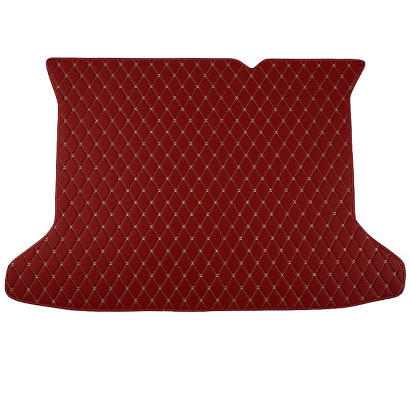Buy Wine Red Luxury Leather Diamond Trunk Base Mats