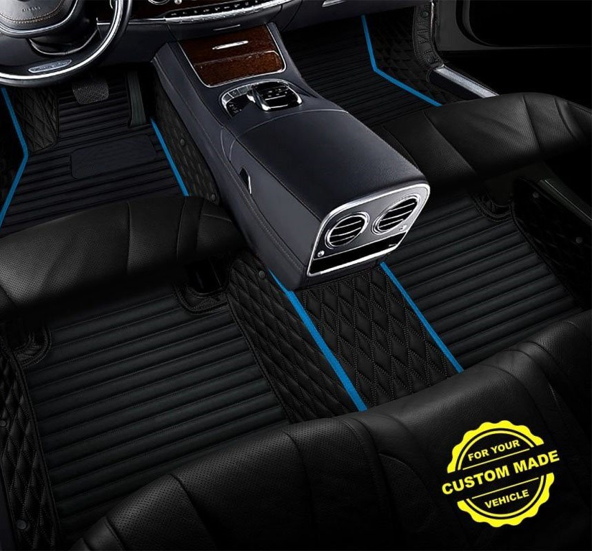Buy Light Blue Hybrid Line Series Premium Car Mats