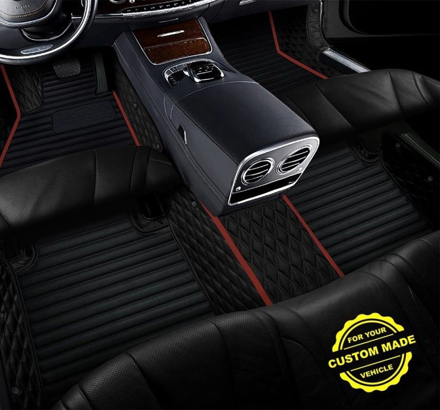 Buy Maroon Hybrid Line Series Premium Car Mats